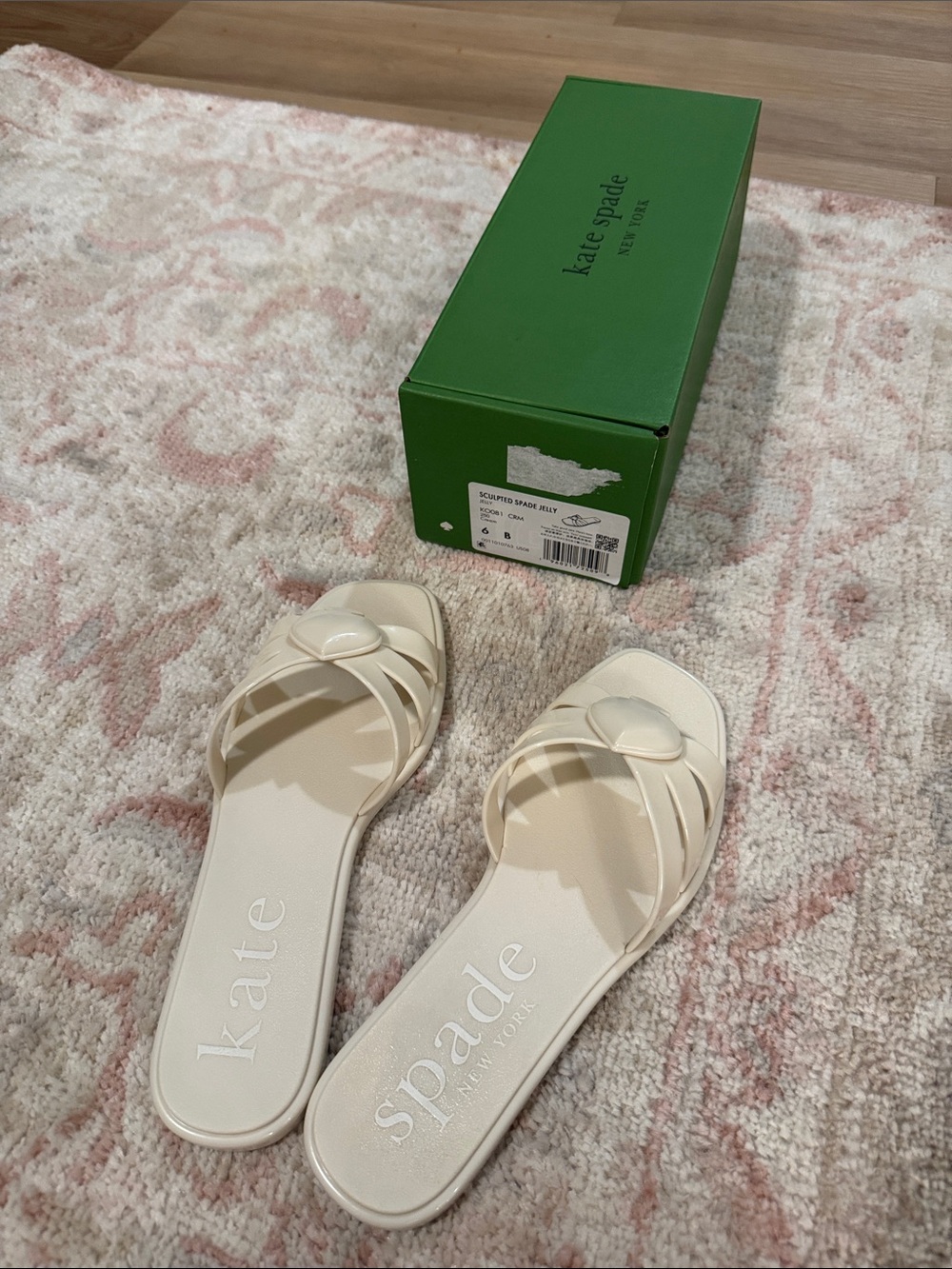 kate spade Cream Jelly Slide Sandals